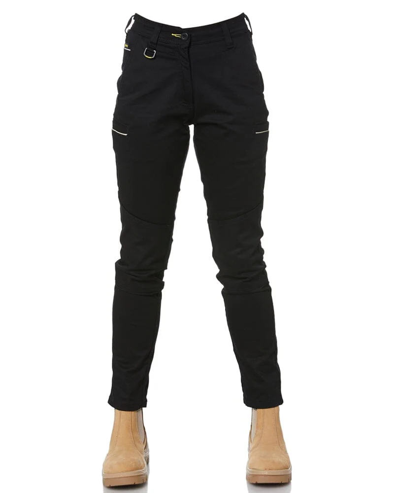 Tradies Womens Mid Rise Stretch Cotton Pants Value Pack - Black - Image 2
