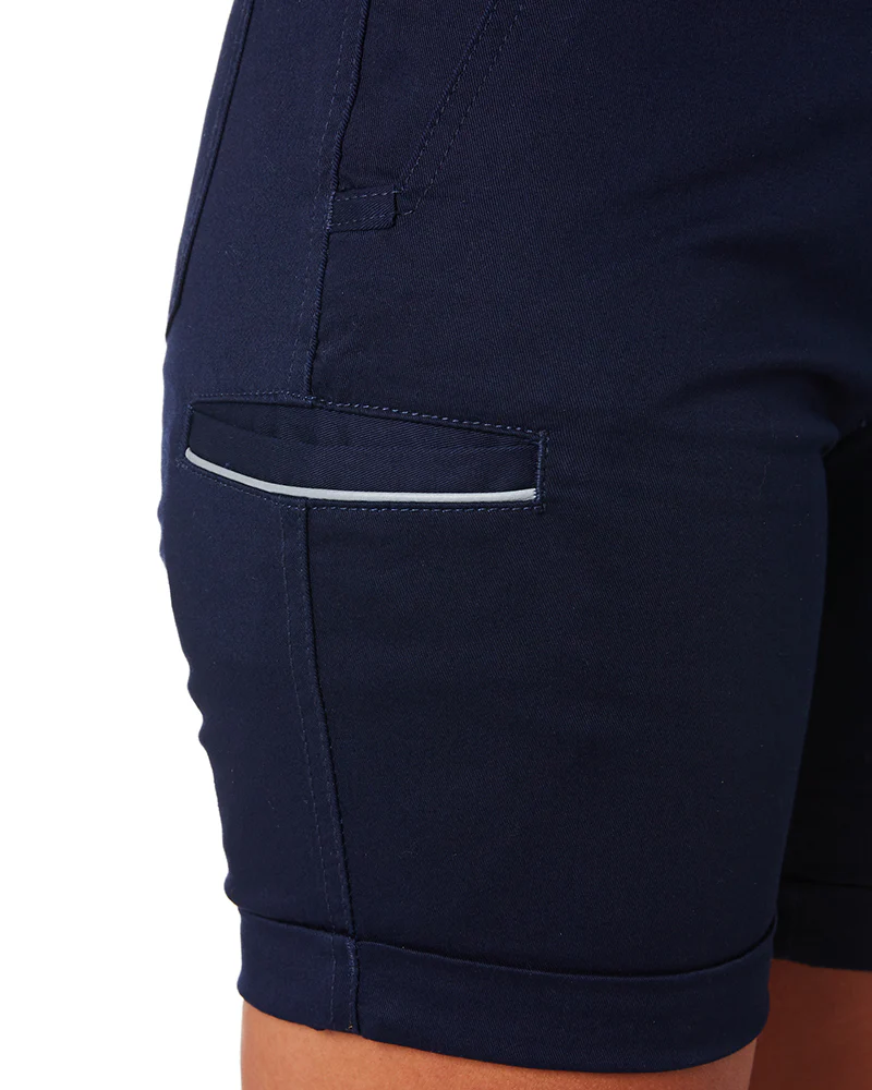 Tradies Womens Stretch Cotton Short Value Pack - Navy - Image 4
