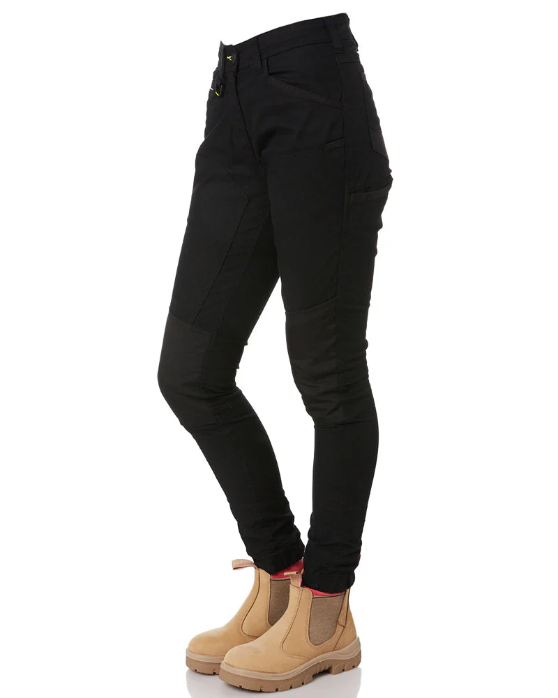 Womens Flex and Move Stretch Cotton Shield Cuff Pants - Black - Image 3
