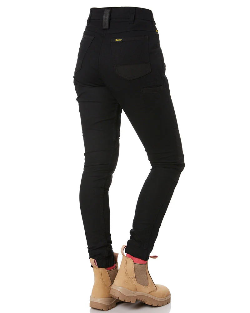 Womens Flex and Move Stretch Cotton Shield Cuff Pants - Black - Image 5