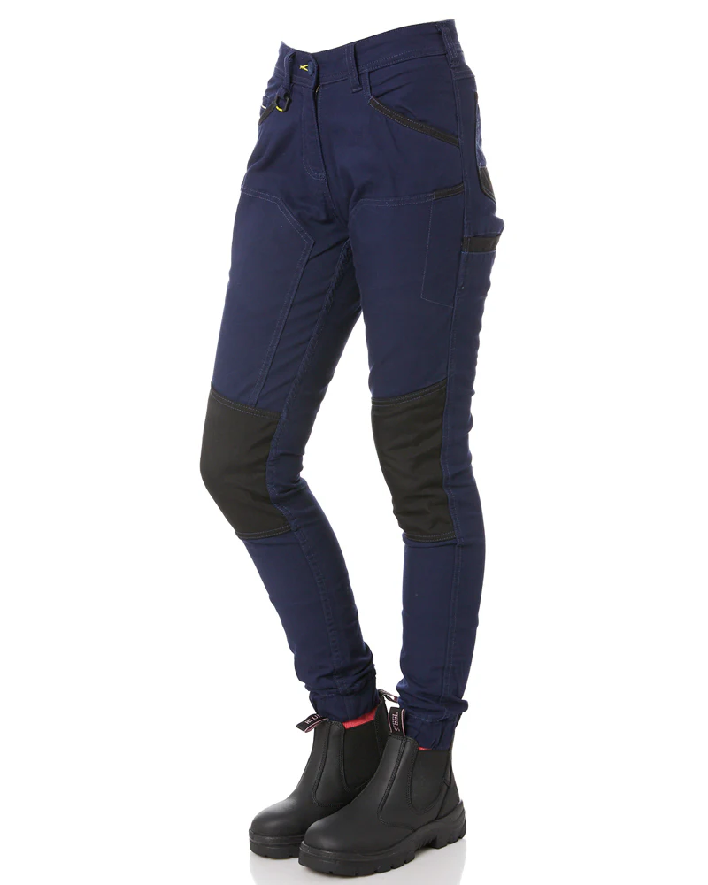 Womens Flex and Move Stretch Cotton Shield Cuff Pants - Navy - Image 3