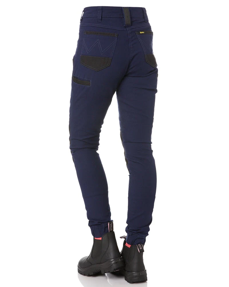Womens Flex and Move Stretch Cotton Shield Cuff Pants - Navy - Image 4