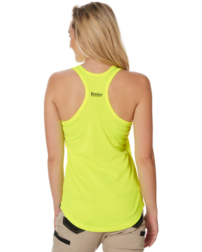 Womens Racer Back Singlet - Yellow - Image 4