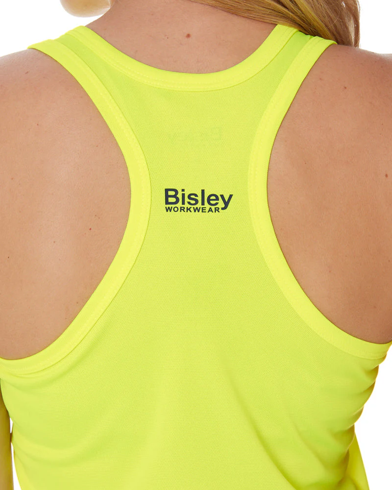 Womens Racer Back Singlet - Yellow - Image 5