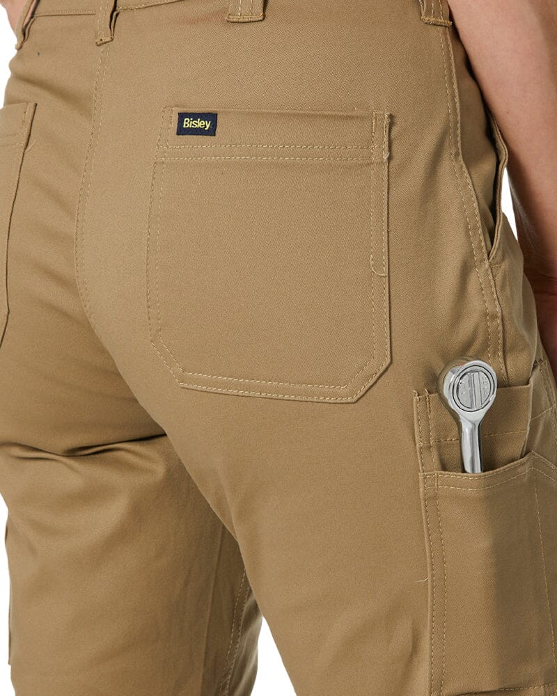 Womens Stretch Cotton Cargo Pants - Khaki - Image 6