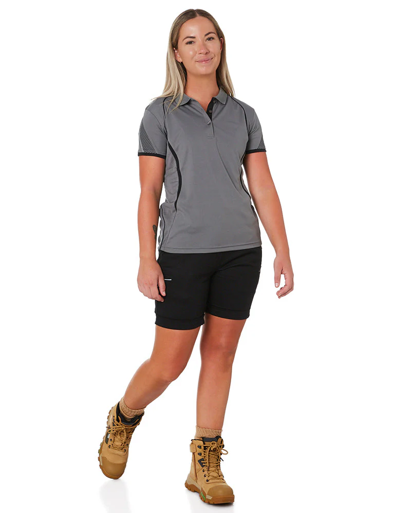 Womens Stretch Cotton Short - Black - Image 2
