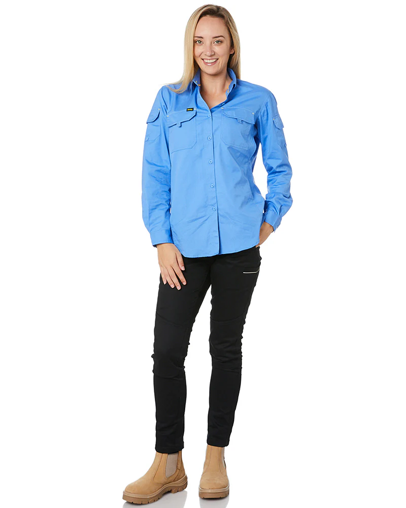Womens X Airflow Ripstop LS Shirt  - Blue - Image 2