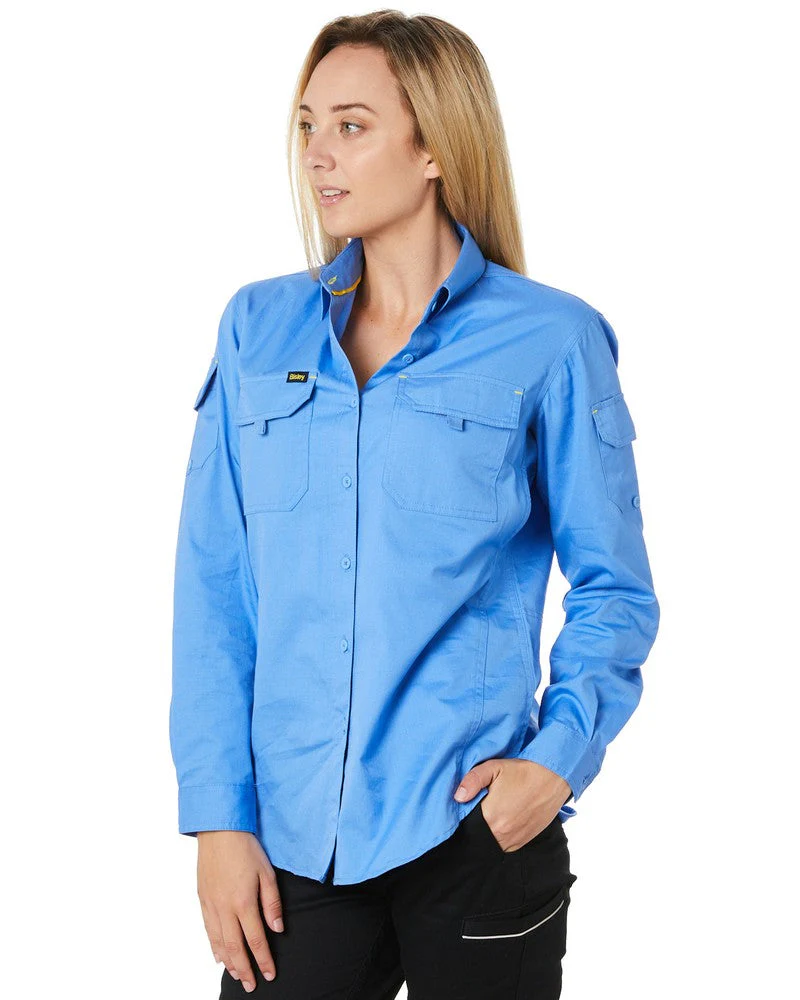 Womens X Airflow Ripstop LS Shirt  - Blue - Image 3