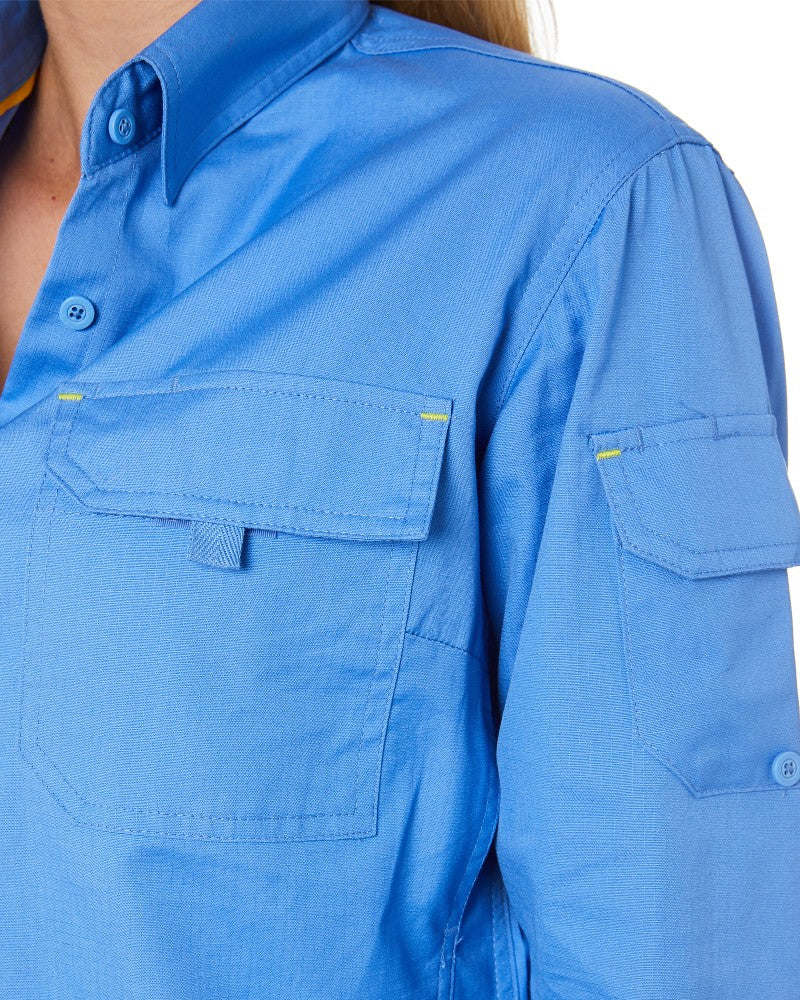 Womens X Airflow Ripstop LS Shirt  - Blue - Image 5