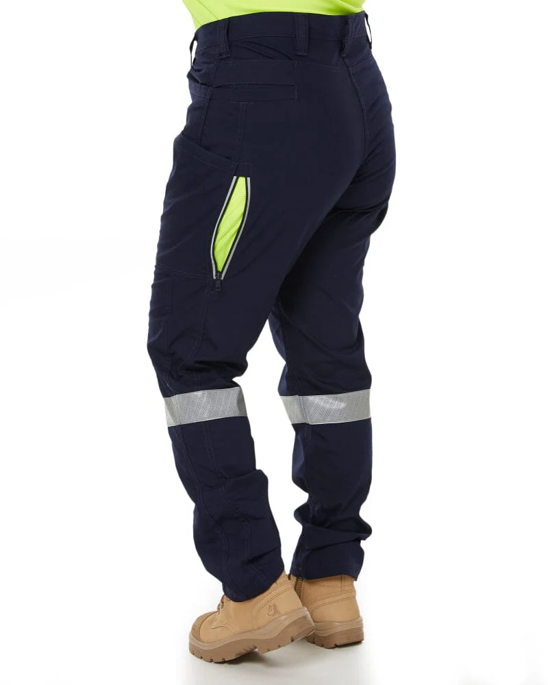 Womens X Airflow Taped Stretch Ripstop Vented Cargo Pant - Navy/Yellow - Image 4