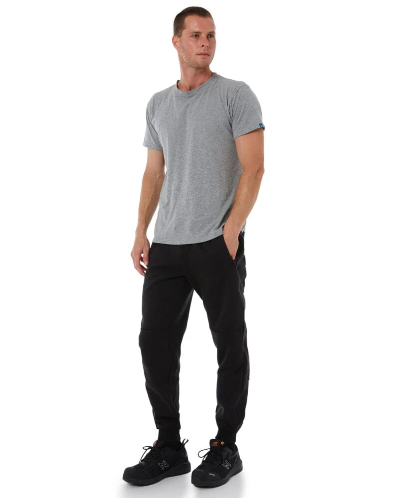 Work Fleece Track Pants - Black - Image 2