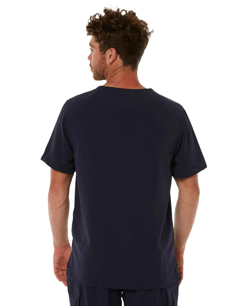 Avery V Neck Scrub Top - Midnight Navy - Image 4