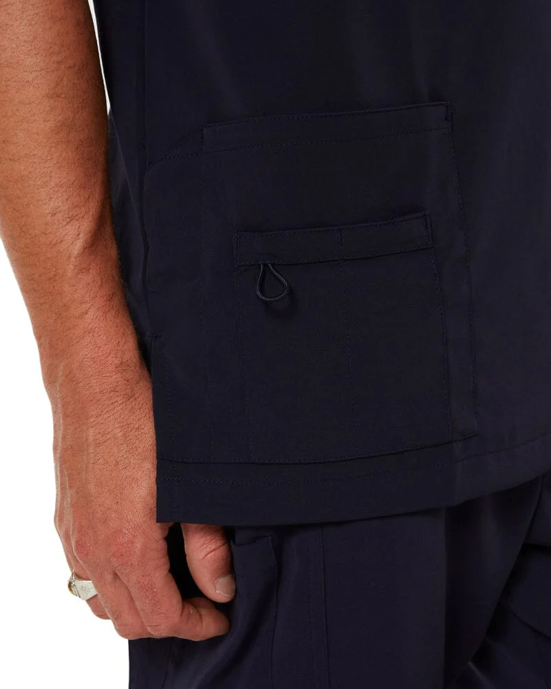 Avery V Neck Scrub Top - Midnight Navy - Image 5