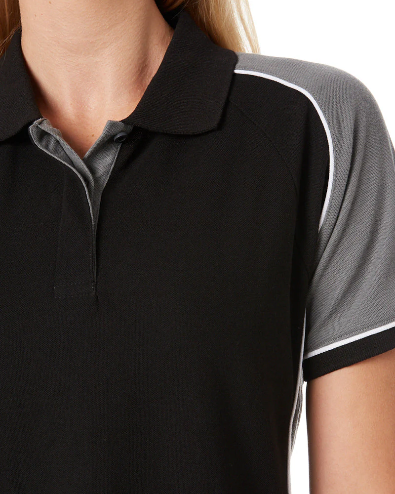 Ladies Nitro Polo - Black/Grey/White - Image 5