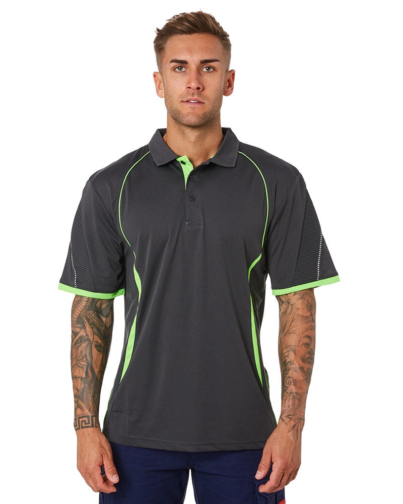 Tradies Razor Polo Value Pack - Grey/Fluoro - Image 2