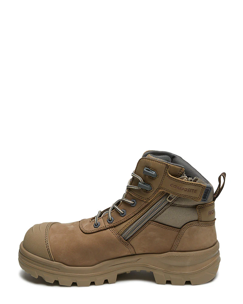 RotoFlex 8553 Mid Zip Side Safety Boot - Stone - Image 2