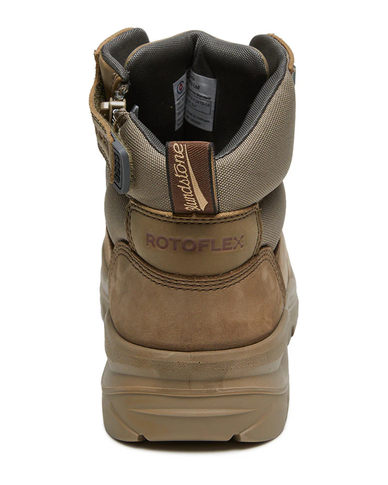 RotoFlex 8553 Mid Zip Side Safety Boot - Stone - Image 3