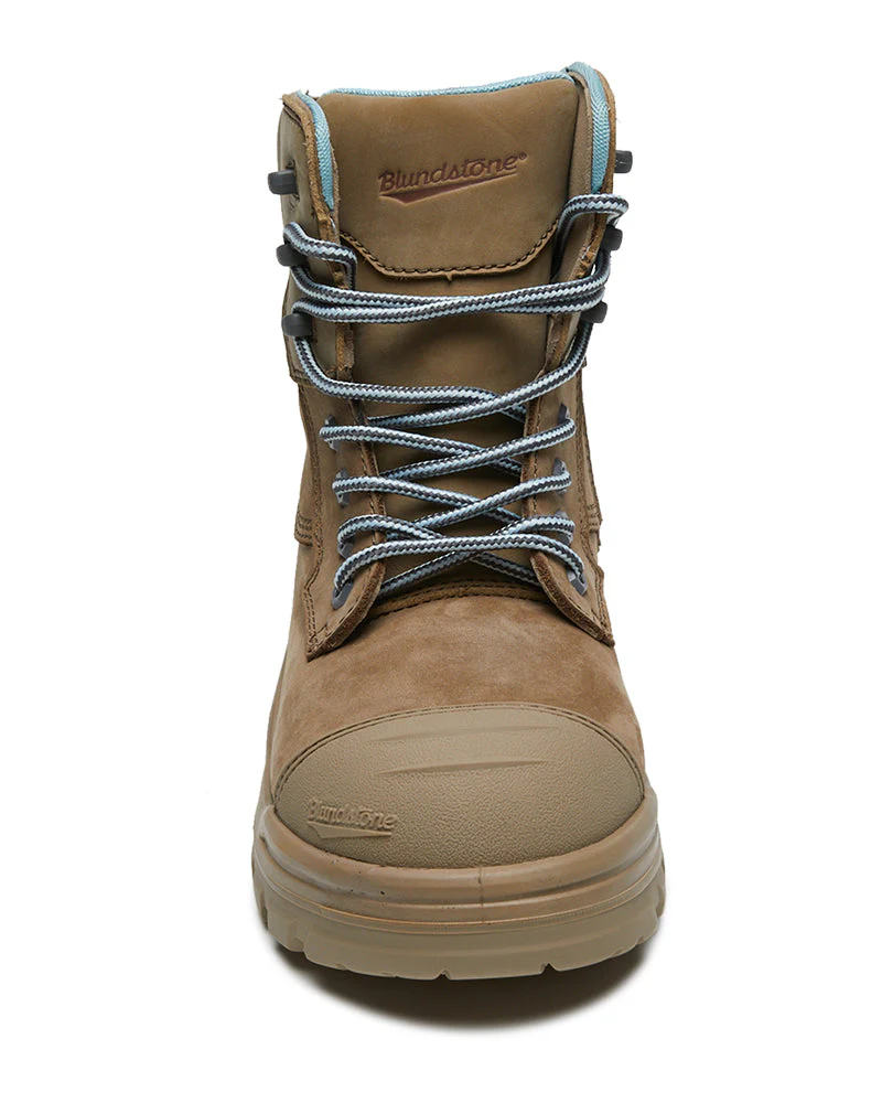 Womens RotoFlex 8863 High Zip Side Safety Boot - Stone - Image 5