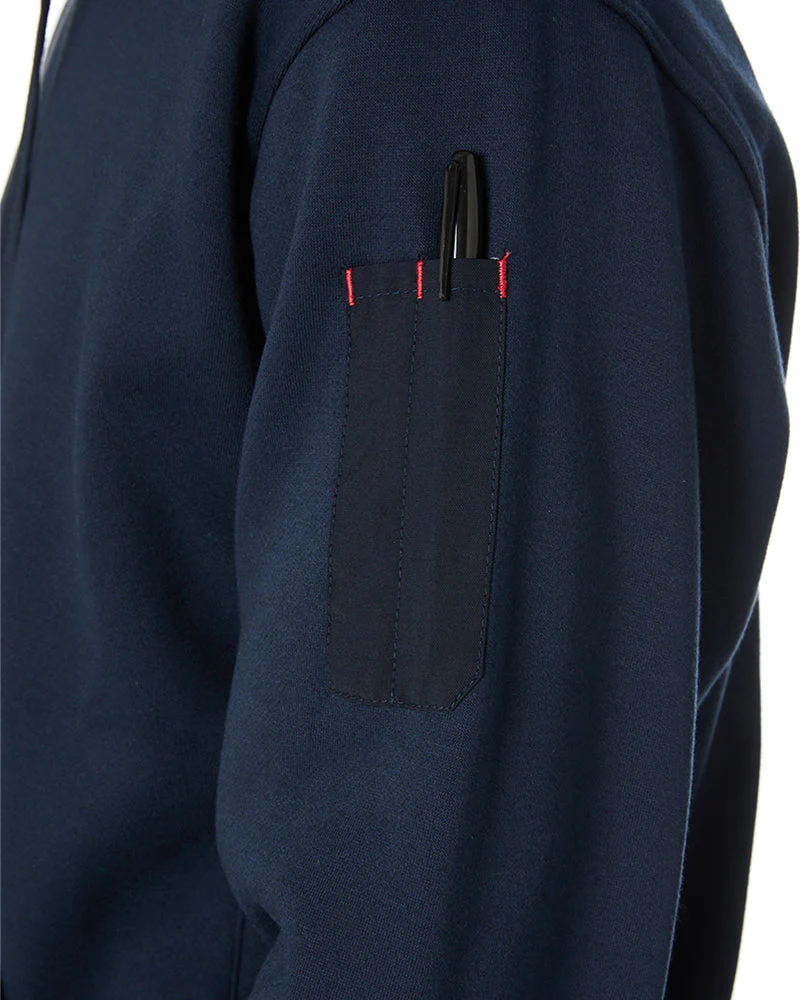 Brushed Fleece Hoodie - Navy - Image 6