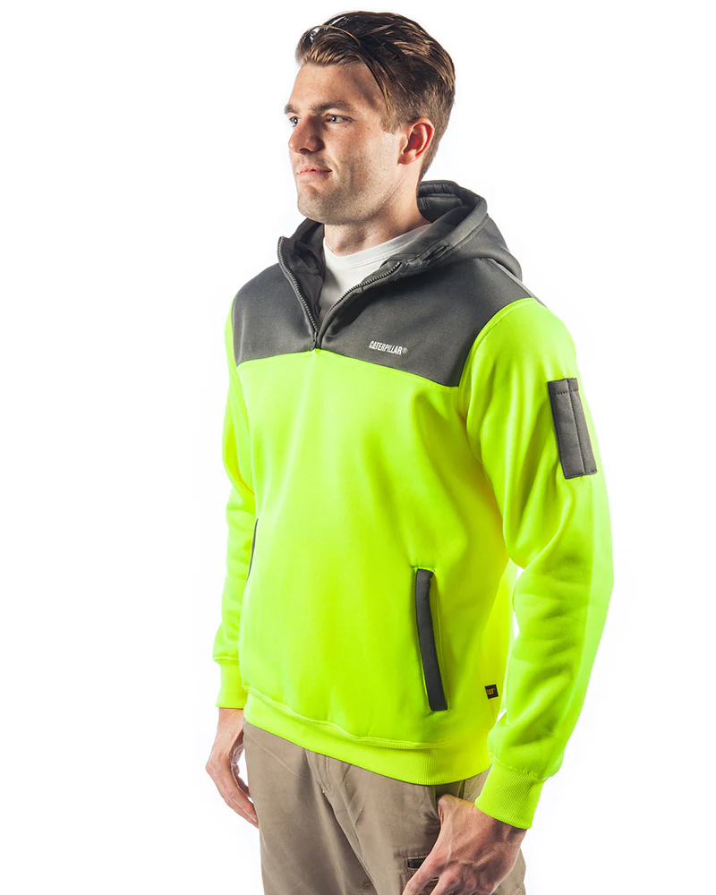 Hi Vis Hoodie - Yellow - Image 2