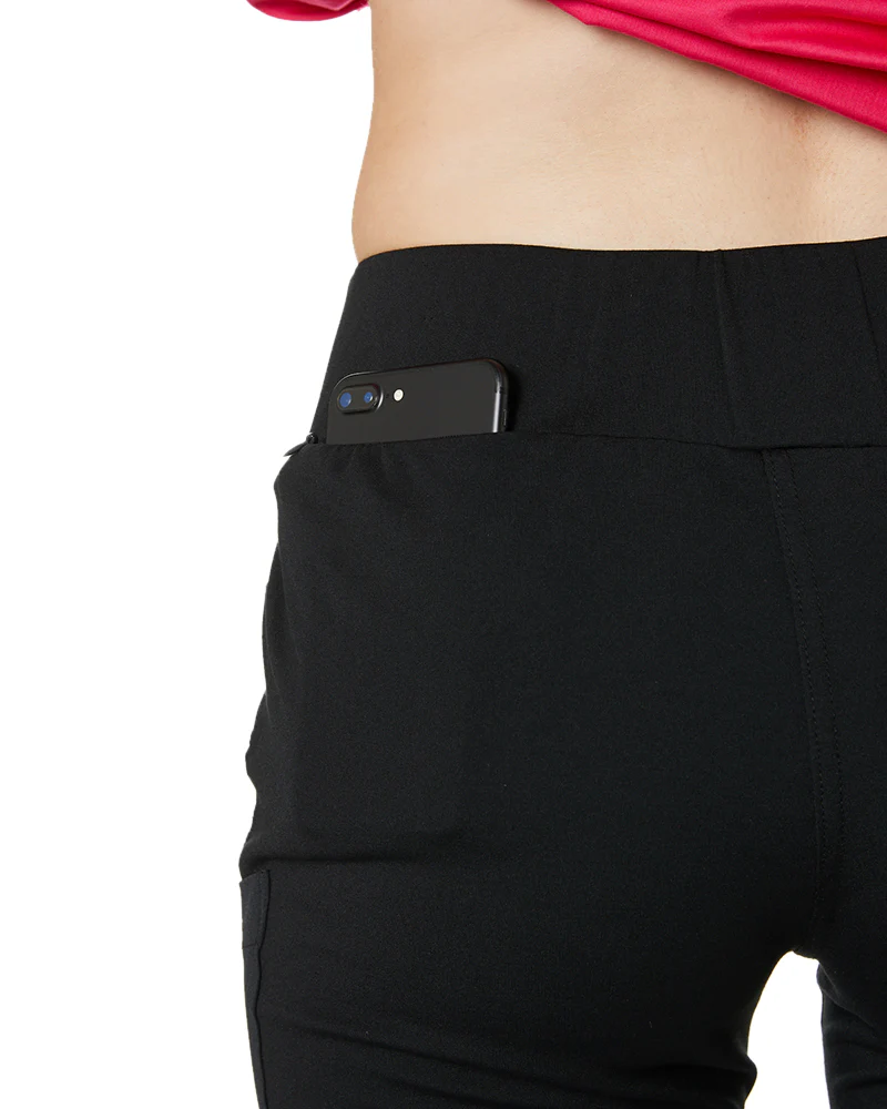 Womens Work Stretch Leggings - Black - Image 8