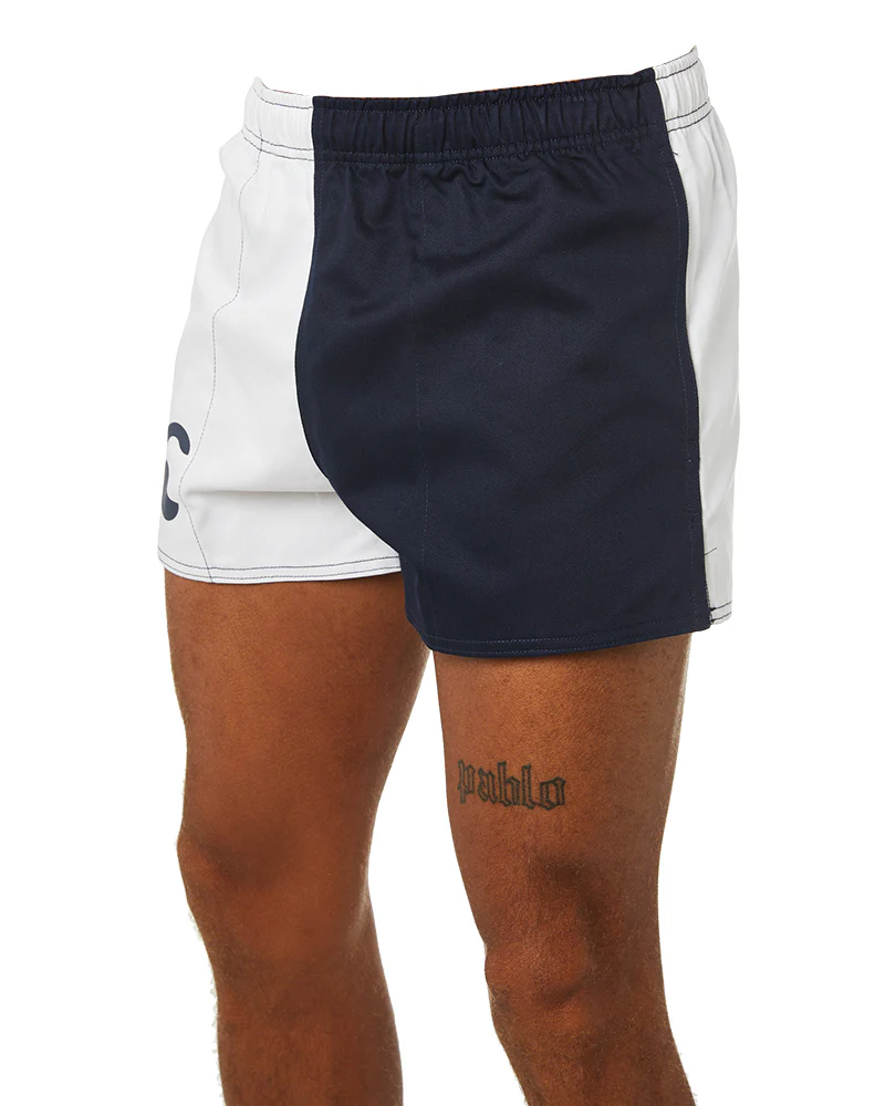 Cotton Harlequin Short - Navy/White - Image 3