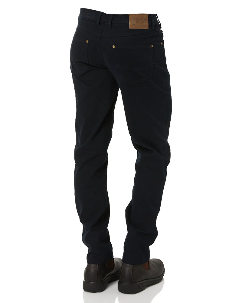 Cotton Stretch Jeans - Ink - Image 5