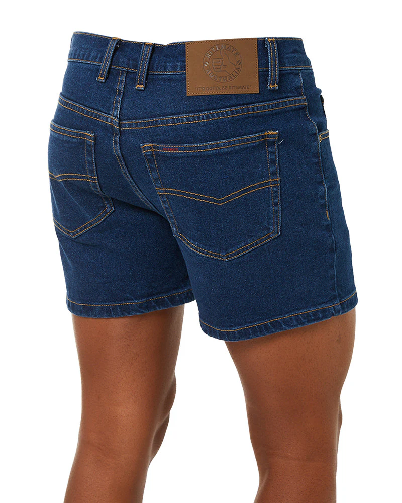 Denim Trucker Shorts - Denim - Image 6