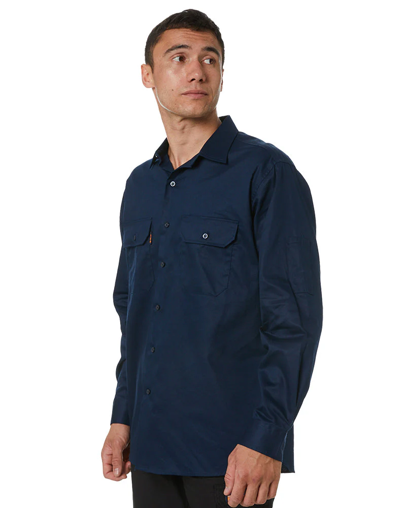 Cool-Breeze Work Shirt Long Sleeve - Navy - Image 3