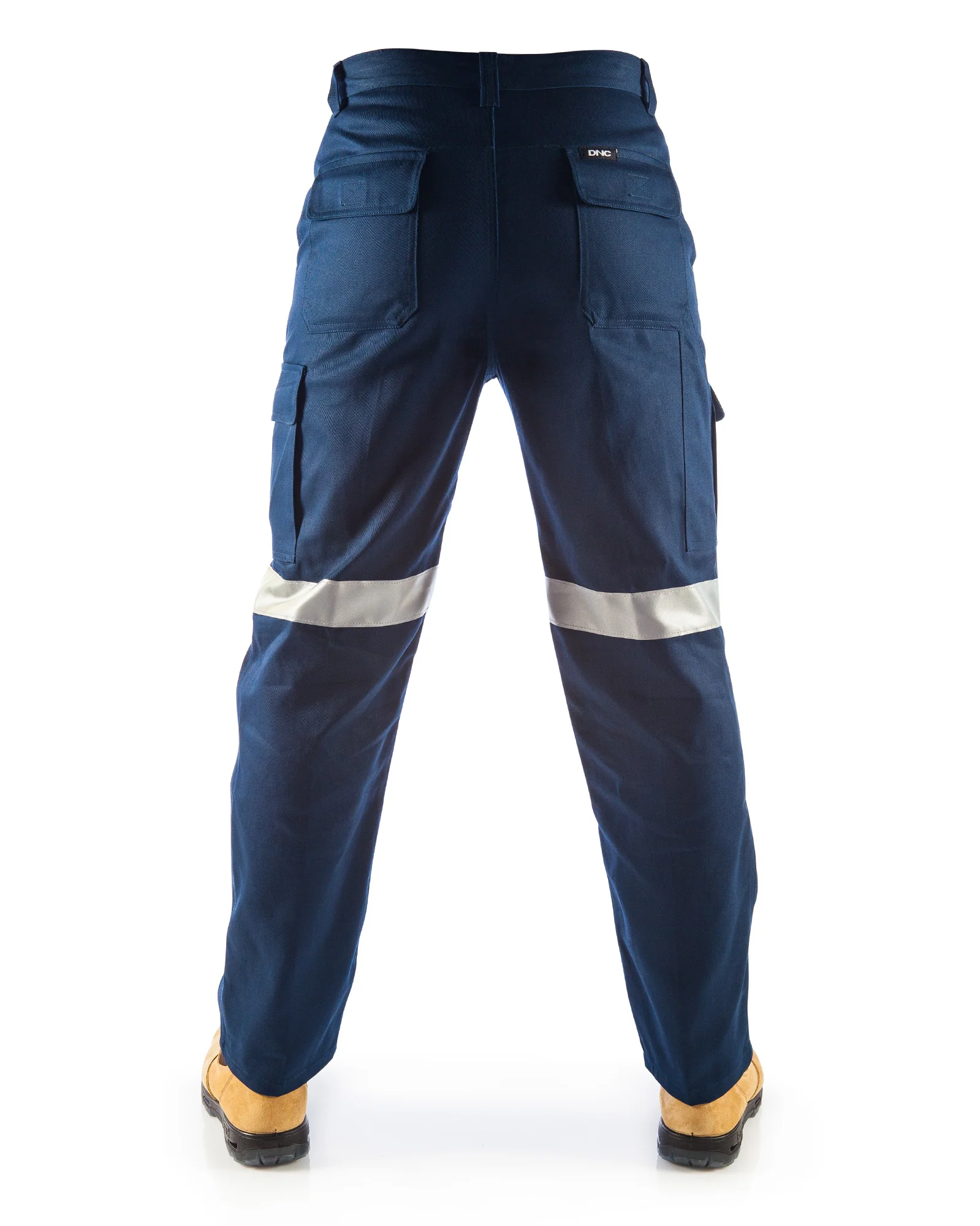 Cotton Drill Cargo Pants With 3M R/Tape - Navy - Image 4