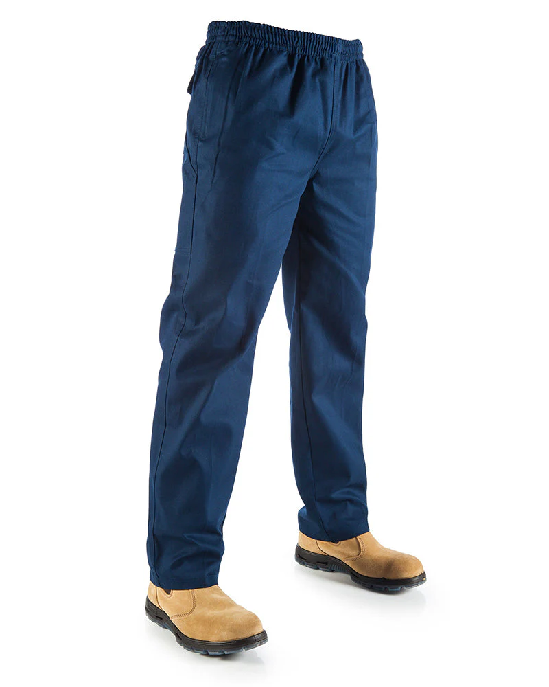Drill Elastic Waist Pants - Navy - Image 4
