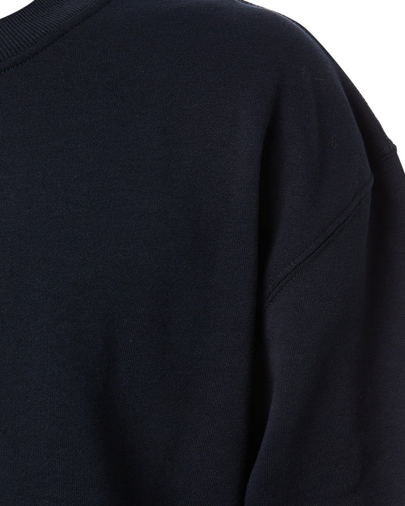 Fleece Crew Neck Sloppy Joe - Navy - Image 5
