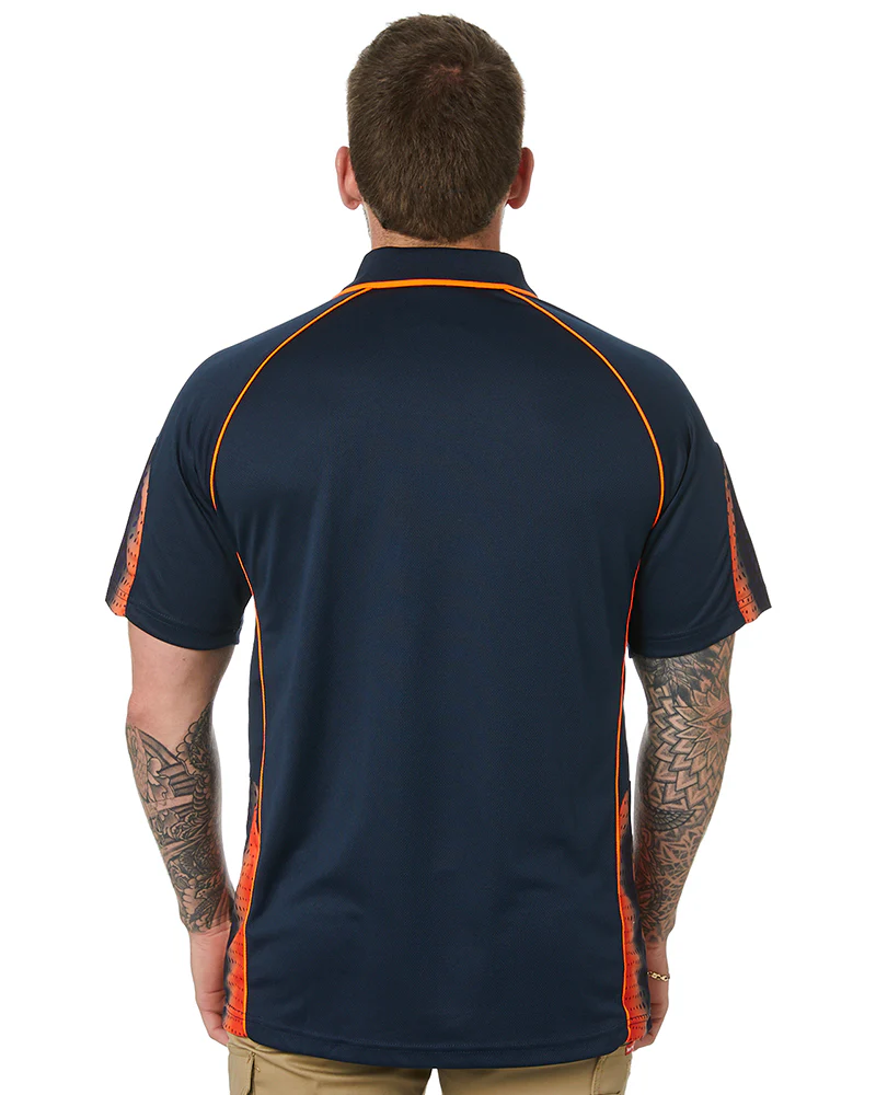 Galaxy Sublimated Polo - Navy/Orange - Image 4