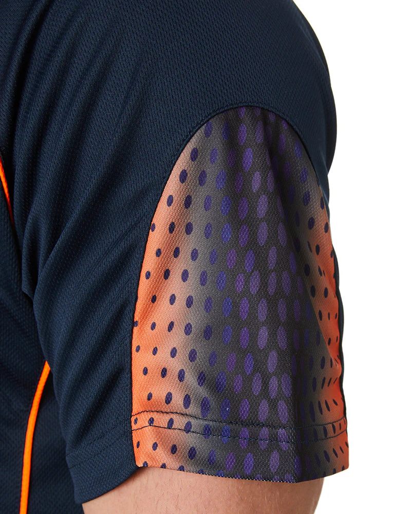 Galaxy Sublimated Polo - Navy/Orange - Image 5