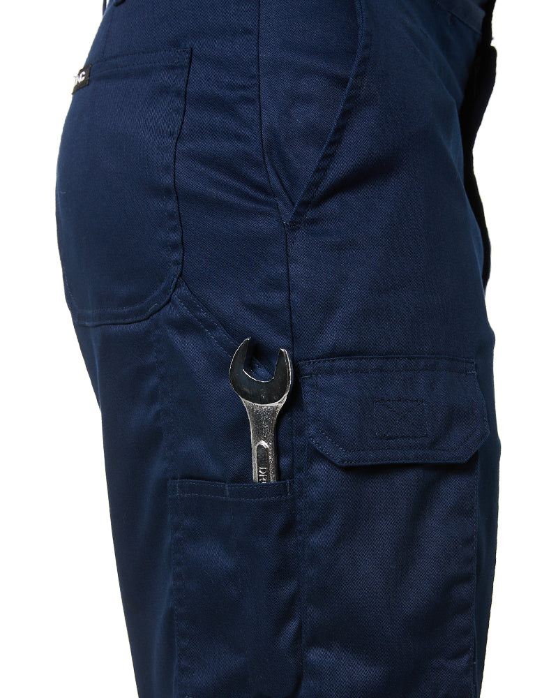 Lightweight Cool-Breeze Cotton Cargo Shorts - Navy - Image 6