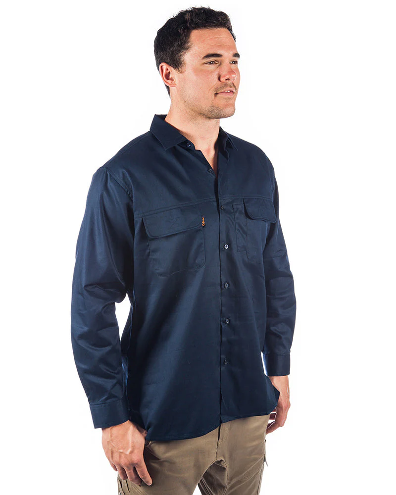 Three Way Cool Breeze Work Shirt Long Sleeve - Navy - Image 4