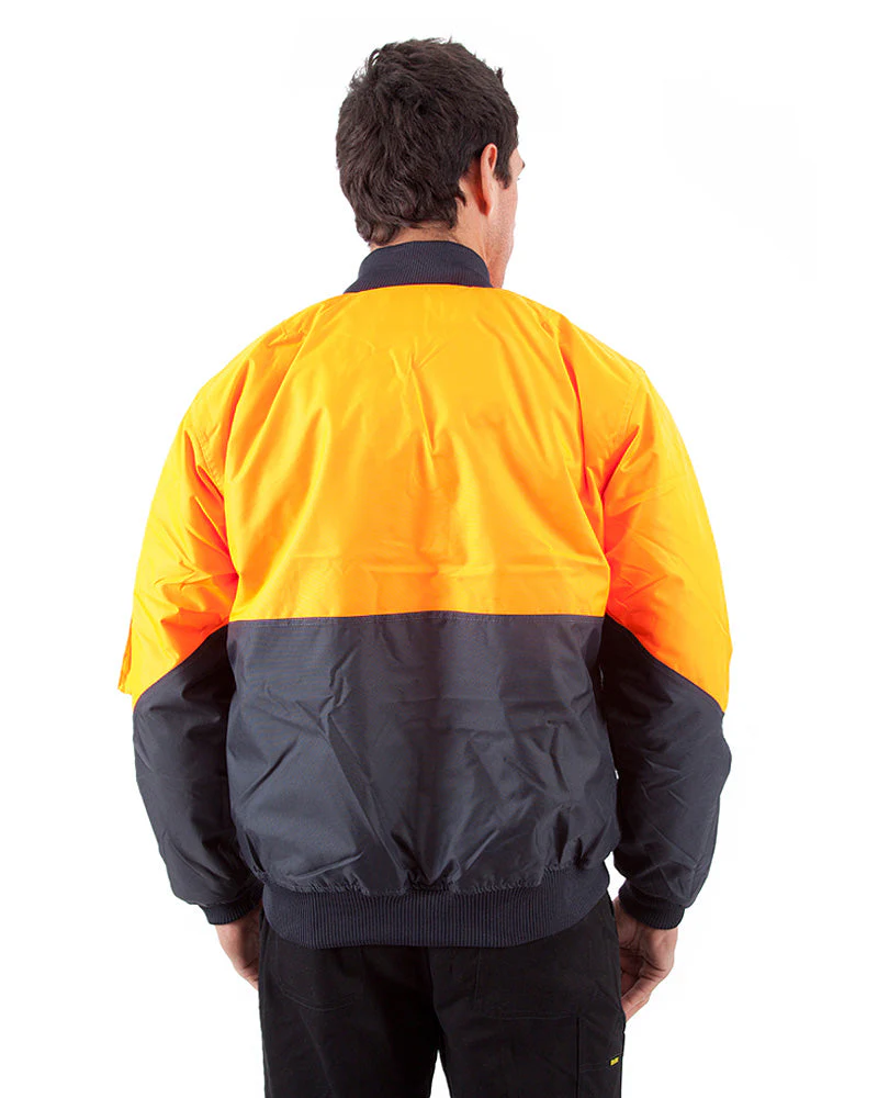 Two Tone Flying Jacket - Orange/Navy - Image 3