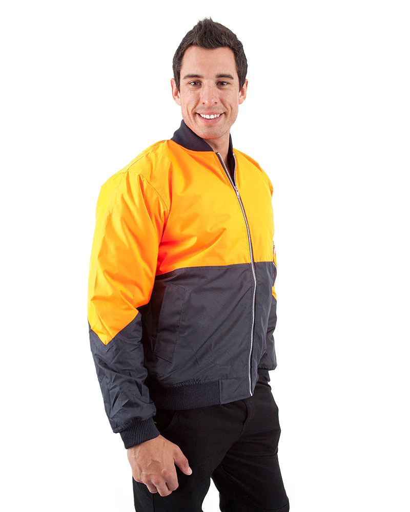 Two Tone Flying Jacket - Orange/Navy - Image 4