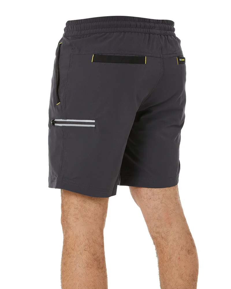 Flex and Move Tradie 4 Way Stretch Elastic Waist Cargo Short - Charcoal - Image 4