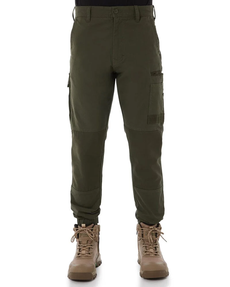 Tradies WP-4 Stretch Cuffed Work Pants 2 Value Pack - Green - Image 2