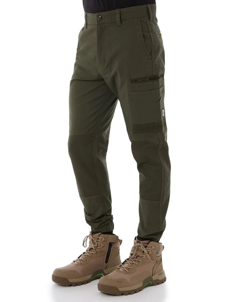 Tradies WP-4 Stretch Cuffed Work Pants 2 Value Pack - Green - Image 3