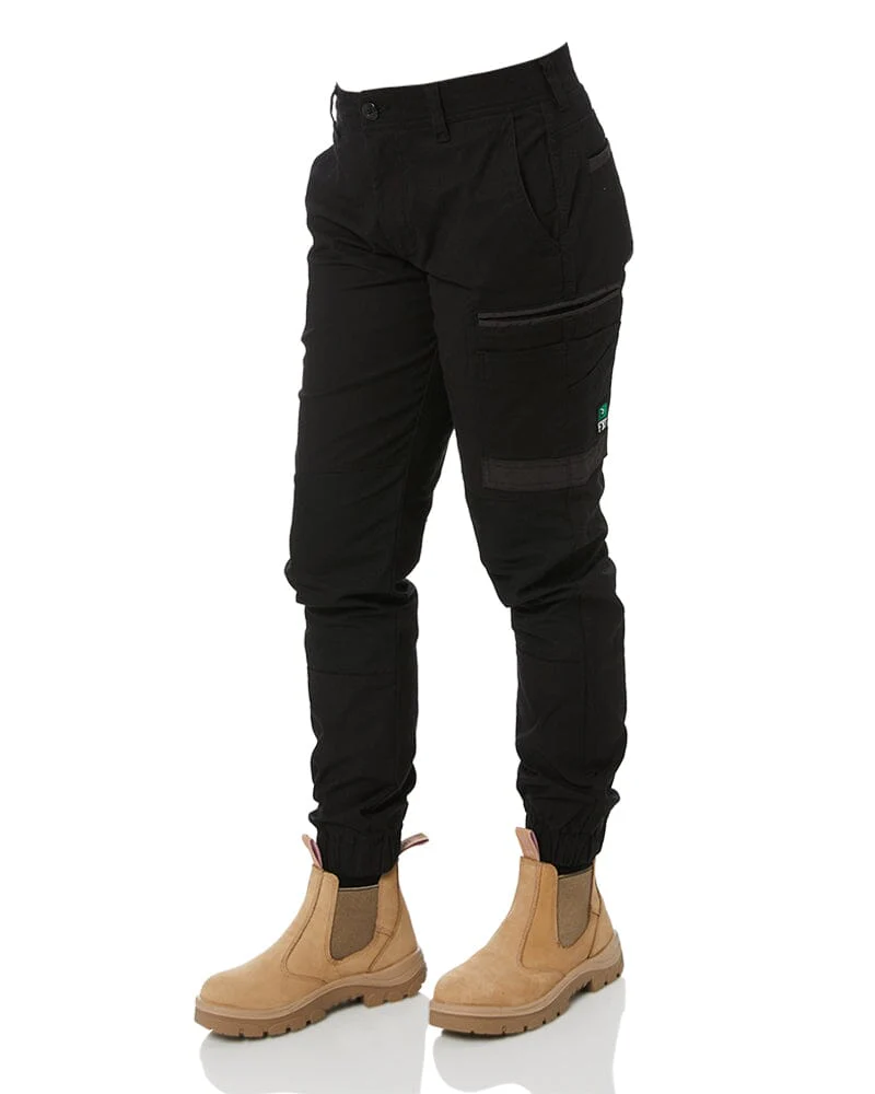 Tradies WP-4W Womens Stretch Cuffed Work Pants Value Pack - Black - Image 3