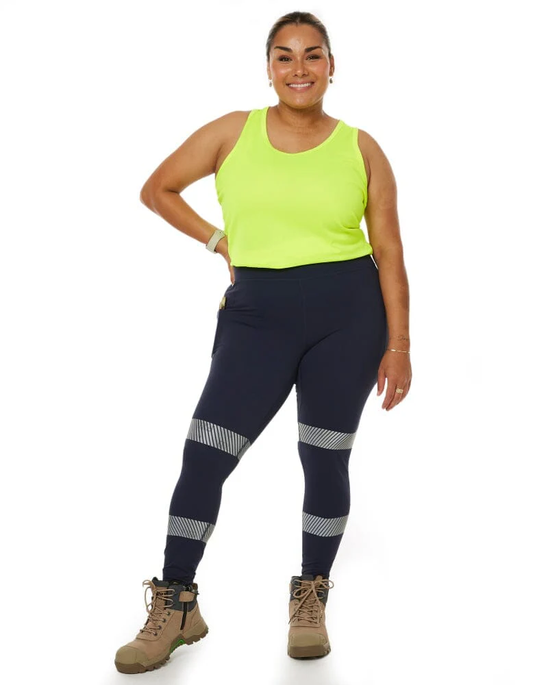 Tradies WP-9WT Womens Taped Work Legging Value Pack - Navy - Image 2