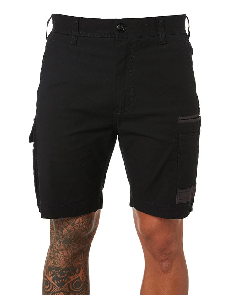 Tradies WS-3 Stretch Work Shorts 2 Value Pack - Black/Black - Image 2