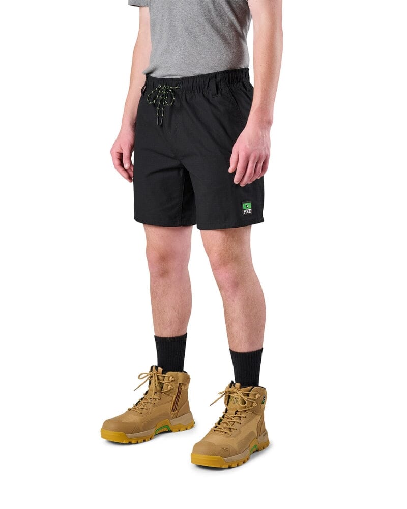 Tradies WS-7 Elastic Waist Stretch Utility Short 2 Value Pack - Black/Black - Image 2