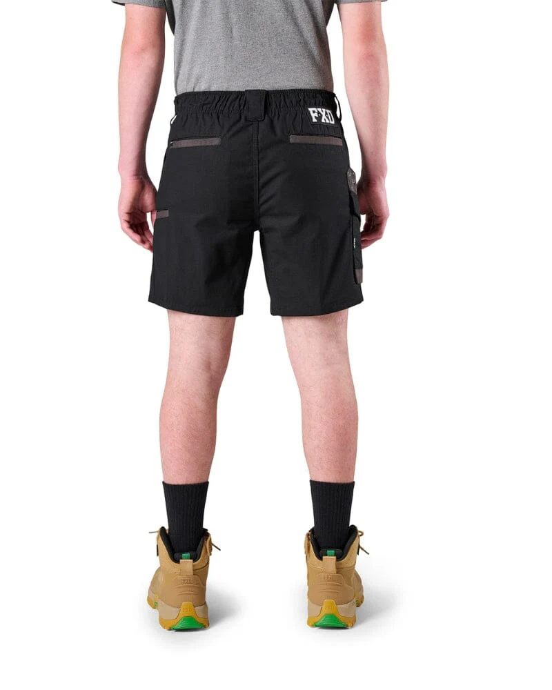 Tradies WS-7 Elastic Waist Stretch Utility Short 2 Value Pack - Black/Black - Image 3