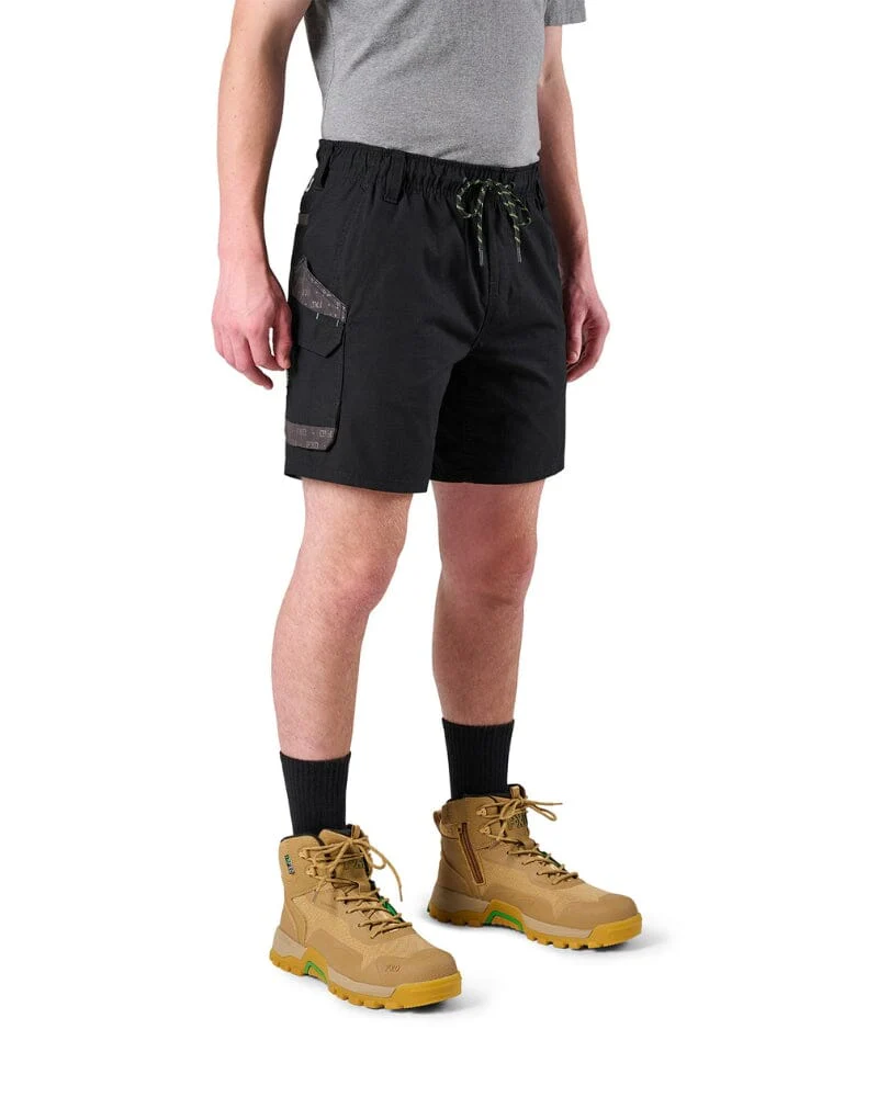 Tradies WS-7 Elastic Waist Stretch Utility Short 2 Value Pack - Black/Black - Image 4