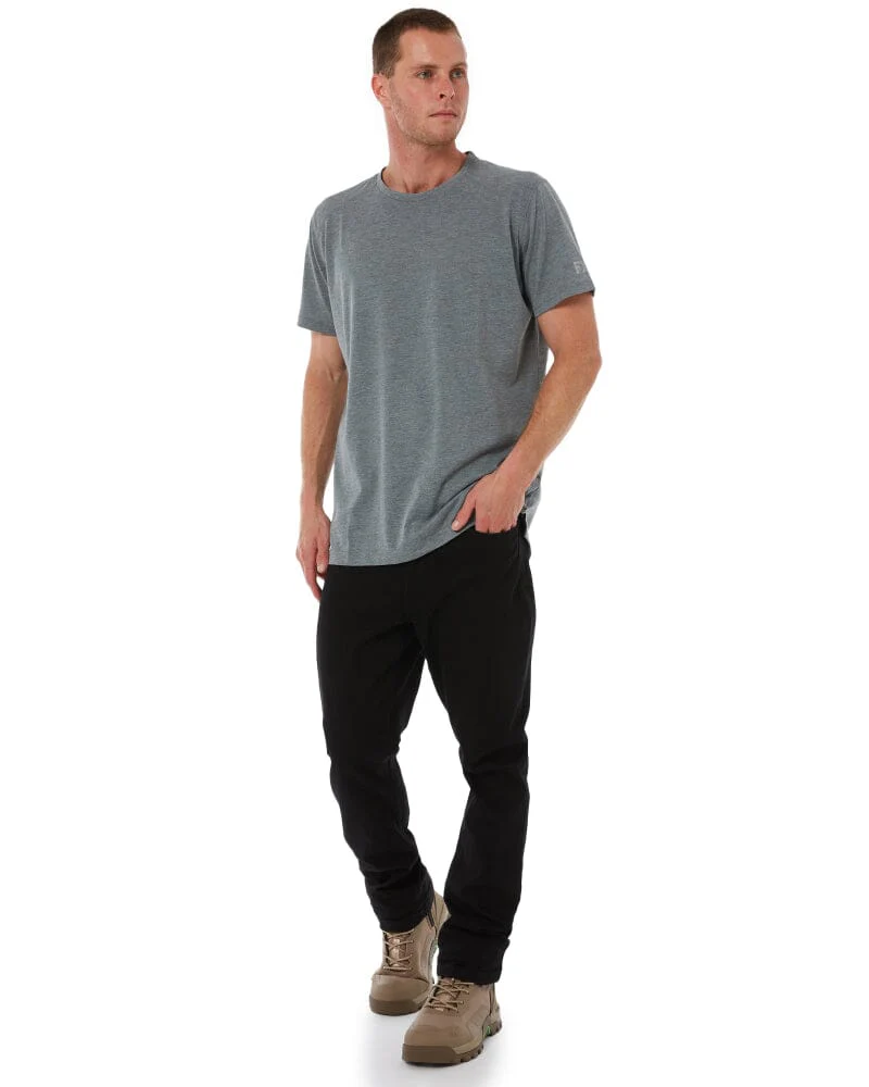 WD-4 Coolmax Stretch Denim Straight Fit Jeans - Black - Image 2