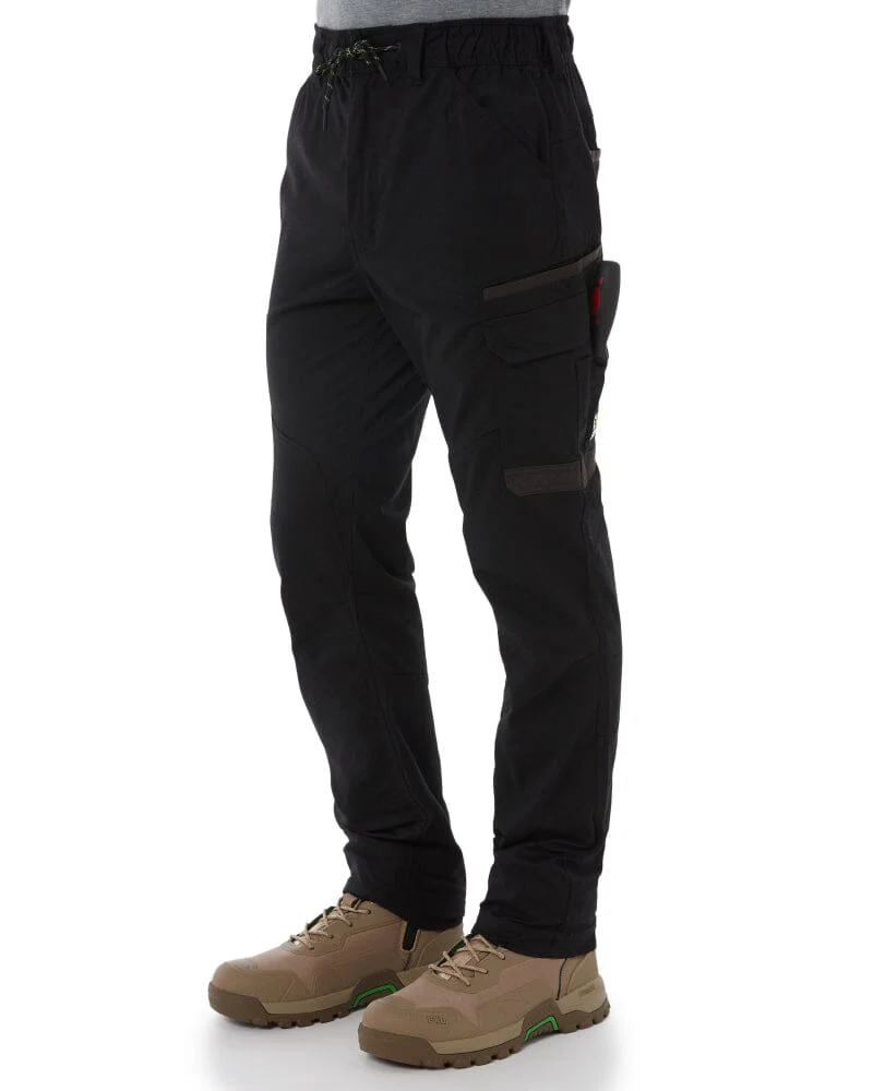 WP-12 Elastic Waist Stretch Ripstop Work Pant - Black - Image 3