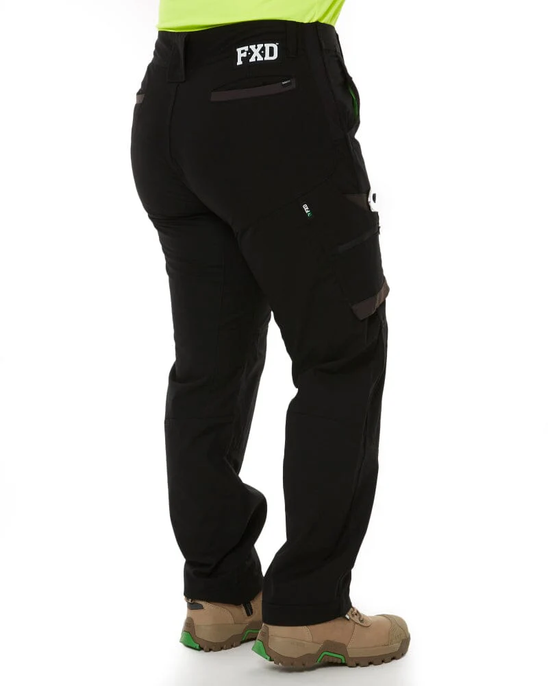 WP-7W Womens Stretch Ripstop Work Pant - Black - Image 5